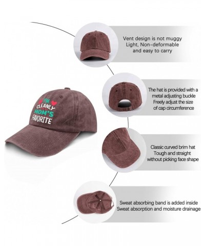 I'm Clearly Mom's Favorite Hats Baseball Hats Pigment Black Gifts for Girlfriends Baseball Hat Wine Red $9.24 Sun Hats