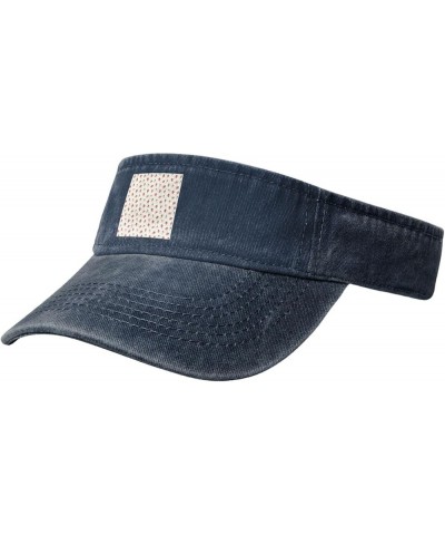 Strawberry Seamless Pattern Sun Visor Hats for Women Men Adjustable Sports Sun Hats Golf Cap Navy Blue $10.35 Visors