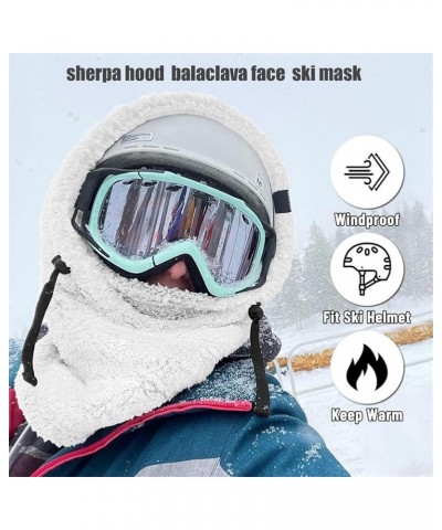 Velvet Hood High Polar Ski Mask, Sherpa Hood Ski Mask, Wind-Resistant Winter Face Mask, Warm Wind-Resistant Scarf 2 Pcs-b $12...