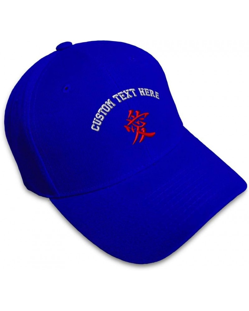 Baseball Cap Japanese Love Style 2 Embroidery Foreign Languages Hebrew Acrylic Royal Blue Personalized Text Here $11.25 Baseb...