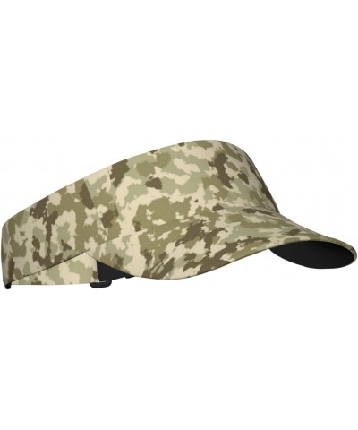 Sports Sun Visor Hats Camouflage Pattern Baseball Empty Top Sun Caps for Men Women $10.96 Visors