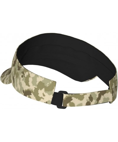 Sports Sun Visor Hats Camouflage Pattern Baseball Empty Top Sun Caps for Men Women $10.96 Visors