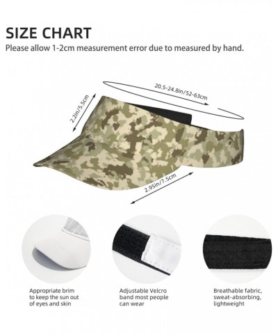 Sports Sun Visor Hats Camouflage Pattern Baseball Empty Top Sun Caps for Men Women $10.96 Visors