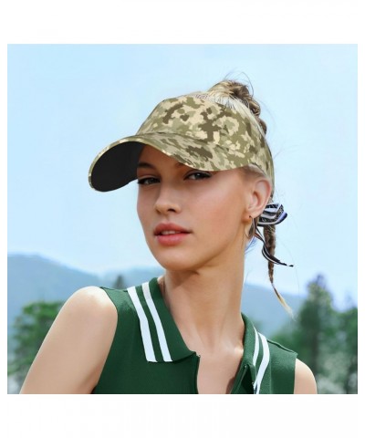 Sports Sun Visor Hats Camouflage Pattern Baseball Empty Top Sun Caps for Men Women $10.96 Visors