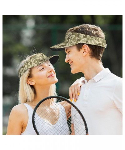 Sports Sun Visor Hats Camouflage Pattern Baseball Empty Top Sun Caps for Men Women $10.96 Visors