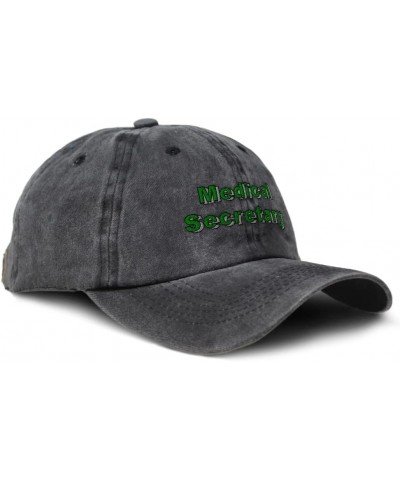 Soft Washed Baseball Cap Medical Secretary Cotton Dad Hats for Men & Women Black Design Only $15.59 Baseball Caps