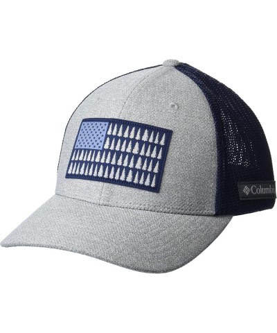 Tree Flag Mesh Ball Cap-Low Crown Grey Heather/Collegiate Navy $12.52 Baseball Caps