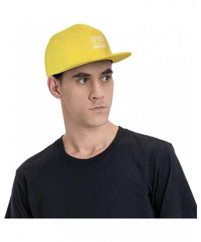 Flat Brim Baseball Cap I Can Drive 3hundred Yard in My Cart Hip Hop Adjustable Hat Men Women Yellow $10.63 Baseball Caps