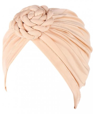 Women Slouchy Turban Hats Hats Cancer Headwear Cancer Sleep Cap Cotton Headwear Hat Beige $7.89 Skullies & Beanies