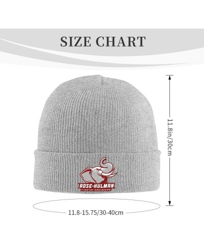 Rose-Hulman Institute of Technology Logo Beanie Hat for Men and Women Winter Warm Hats Knit Slouchy Thick Skull Cap Gray $7.7...