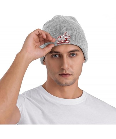 Rose-Hulman Institute of Technology Logo Beanie Hat for Men and Women Winter Warm Hats Knit Slouchy Thick Skull Cap Gray $7.7...