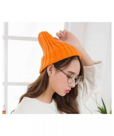 Beanie Men Women Unisex Cuffed Plain Skull Knit Hat Cap Ginger Yellow One Size $30.60 Skullies & Beanies