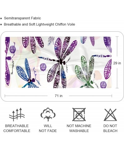 Scarves for Women Lightweight, Sheer Shawl Scarf, Sunscreen Shawls and Wraps, Dragonfly Flower Summer Pattern2612 $13.91 Scarves