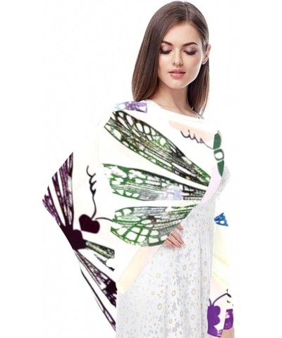 Scarves for Women Lightweight, Sheer Shawl Scarf, Sunscreen Shawls and Wraps, Dragonfly Flower Summer Pattern2612 $13.91 Scarves