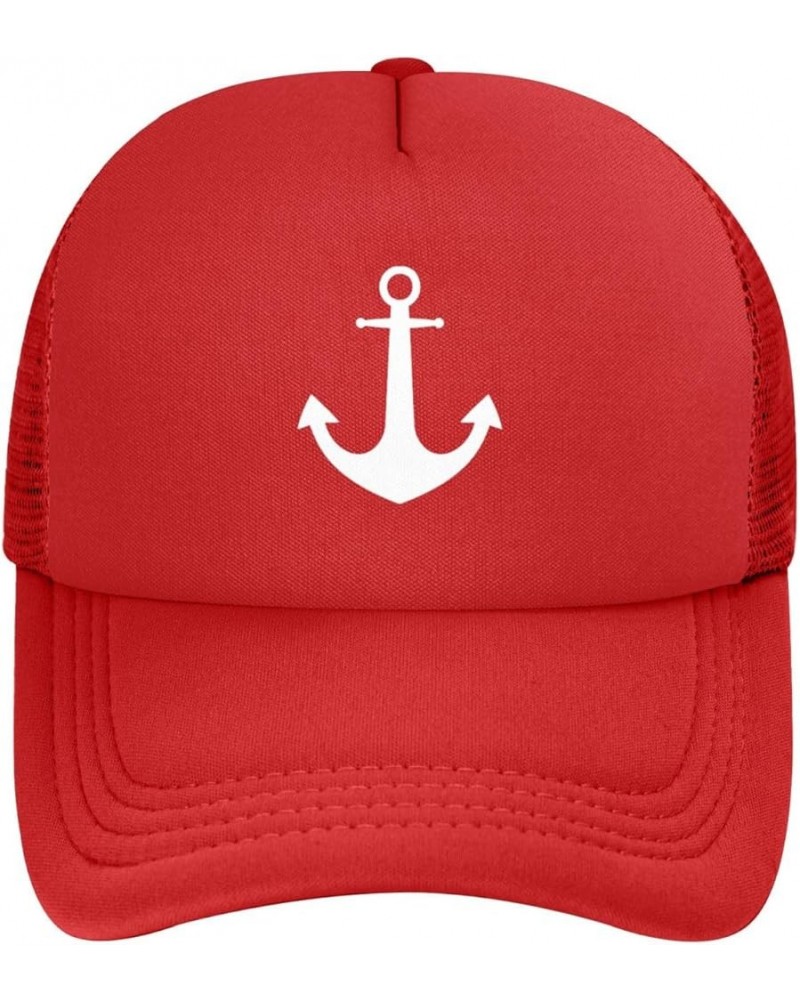 Anchor Hat Funny Gift Baseball Cap for Men Women Trucker Red $10.44 Baseball Caps