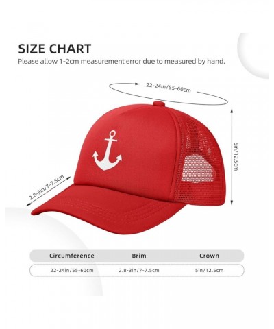 Anchor Hat Funny Gift Baseball Cap for Men Women Trucker Red $10.44 Baseball Caps