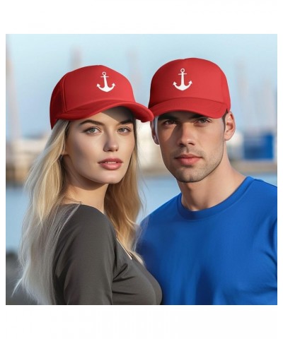 Anchor Hat Funny Gift Baseball Cap for Men Women Trucker Red $10.44 Baseball Caps