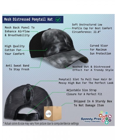 Custom Womens Ponytail Cap Prosthodontist Surgeon Cotton Oral Distressed Trucker Hat Tie Dye Black Design Only $13.50 Basebal...