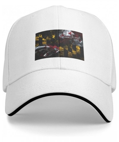 Smoke Flag of Maryland Baseball Cap Sandwich Brim Hats for Men Women Adjustable Caps White $11.93 Baseball Caps