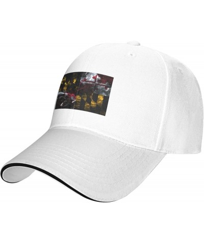 Smoke Flag of Maryland Baseball Cap Sandwich Brim Hats for Men Women Adjustable Caps White $11.93 Baseball Caps