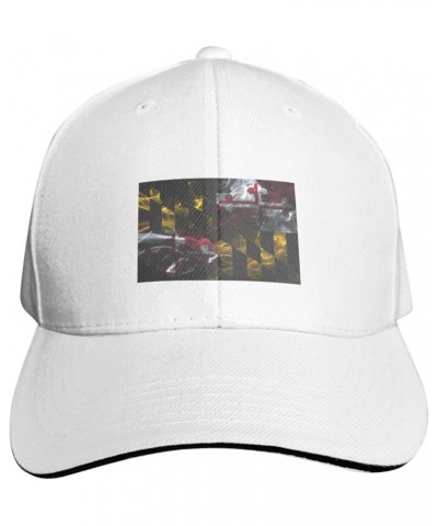 Smoke Flag of Maryland Baseball Cap Sandwich Brim Hats for Men Women Adjustable Caps White $11.93 Baseball Caps