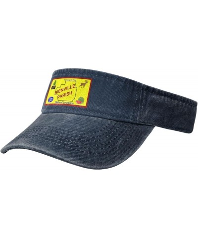 Flag of Bienville Parish, Louisiana Sun Visor Hats for Women Men Adjustable Sports Sun Hats Cotton Golf Cap Navy Blue $14.57 ...