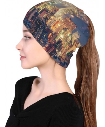 Beautiful Fireworks Men's and Women's Multifunction Beanie Hat Fashion Elastic Sports Hat Skull Cap Hong Kong $11.77 Skullies...