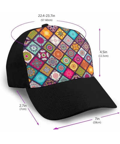 Baseball Cap Adjustable Anti UV Sun Hat Washed Cotton Outdoor Dad Hat for Men Women Mandala Baseball Cap $12.76 Baseball Caps