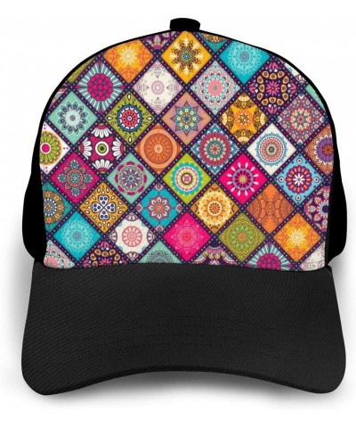 Baseball Cap Adjustable Anti UV Sun Hat Washed Cotton Outdoor Dad Hat for Men Women Mandala Baseball Cap $12.76 Baseball Caps