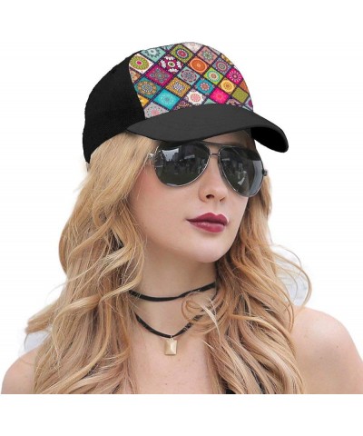 Baseball Cap Adjustable Anti UV Sun Hat Washed Cotton Outdoor Dad Hat for Men Women Mandala Baseball Cap $12.76 Baseball Caps