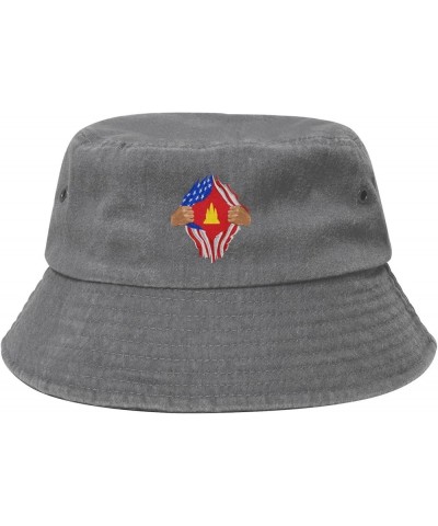 Hand Tear Flag of Democratic Kampuchea Bucket Hat for Men Women Outdoor Washed Cotton Sun Hats Travel Beach Hat Gray $10.04 B...