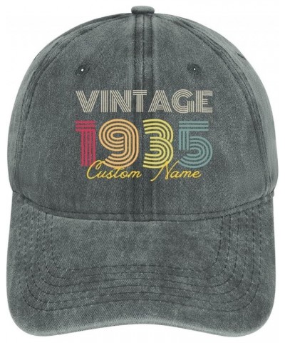 89th Birthday Gifts Personalized Vintage Hat 89 Years Old Baseball Cap 1935 Hat for Men Women Gray $11.20 Baseball Caps