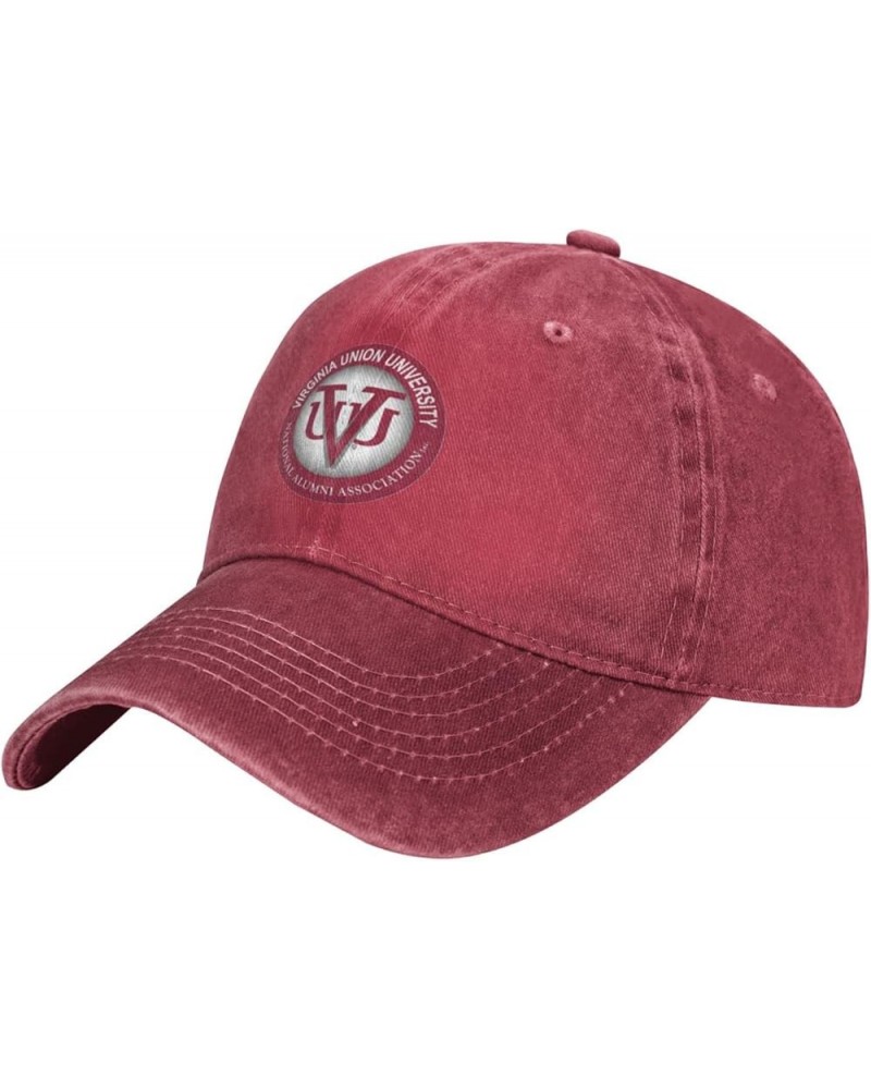 Virginia Union University Cowboy Hats，Unisex Adjustable for Hat Baseball Cap Casquette Red $10.49 Cowboy Hats