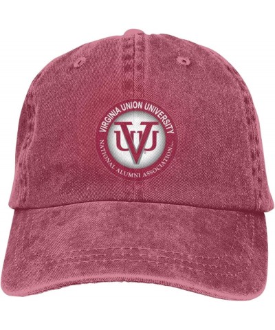 Virginia Union University Cowboy Hats，Unisex Adjustable for Hat Baseball Cap Casquette Red $10.49 Cowboy Hats