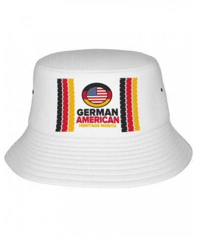 German American Heritage Month Bucket Hat for Women Men Fashion Summer Travel Beach Fishing Hats Black $9.83 Bucket Hats