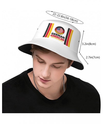 German American Heritage Month Bucket Hat for Women Men Fashion Summer Travel Beach Fishing Hats Black $9.83 Bucket Hats