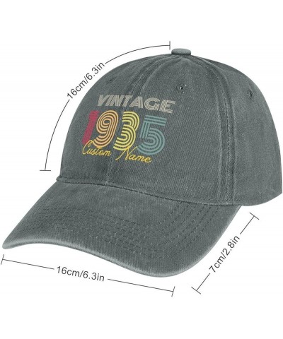 89th Birthday Gifts Personalized Vintage Hat 89 Years Old Baseball Cap 1935 Hat for Men Women Gray $11.20 Baseball Caps