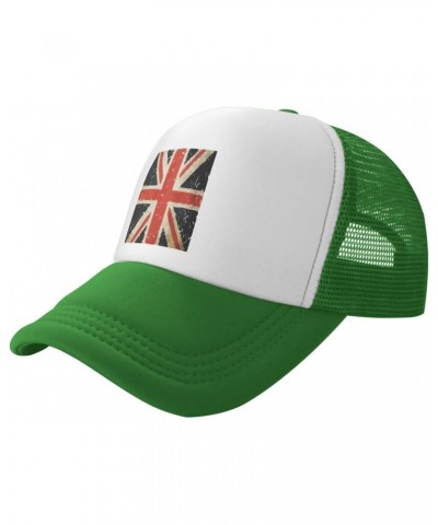 Union Jack British Flag Baseball Hats for Men Adjustable Gift for Women Trucker Cap Green $11.45 Baseball Caps