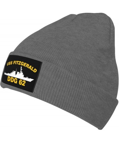 USS Fitzgerald DDG 62 Men Knitted Caps Beanie Caps Deep Heather $11.19 Skullies & Beanies