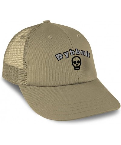 Custom Custom Trucker Hat Baseball Cap Dybbuk Creature Cotton Fairy Dad Hats for Men & Women Khaki Design Only $12.74 Basebal...