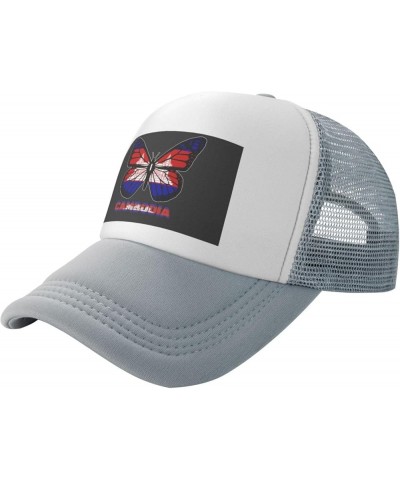 Butterfly Cambodia Flag Mesh Baseball Cap Gray $9.02 Baseball Caps