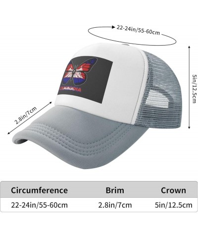 Butterfly Cambodia Flag Mesh Baseball Cap Gray $9.02 Baseball Caps