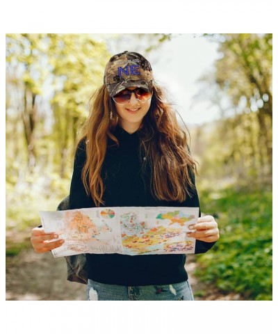 Custom Camo Baseball Cap Nebraska Blue Flag Stars Love Cotton Pixel Camo Personalized Text Here $19.19 Baseball Caps