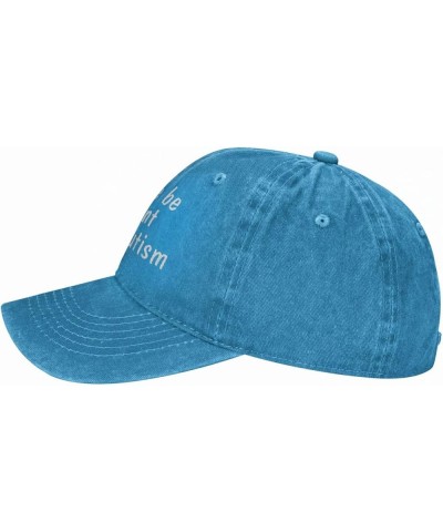 Please Be Patient I Have Autism Baseball Cap Adjustable Classic Vintage Baseball Cap for Men Women Black Blue $16.79 Cowboy Hats