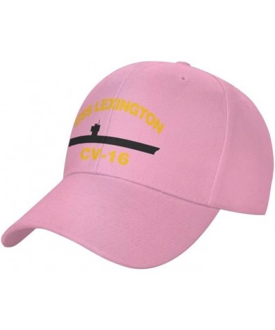 USS Lexington Cv-16 Flag-Baseball Caps-Denim Hats Cowboy Knit hat Fisherman's hat Pink $13.79 Baseball Caps