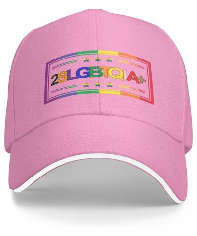 2slgbtqia+ Hat LGBT Pride Flag LGBTQ History Month Flag Canada Baseball Cap Trucker Hat Pink $12.53 Baseball Caps