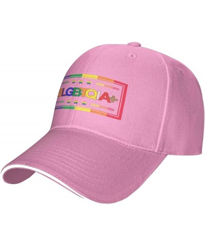 2slgbtqia+ Hat LGBT Pride Flag LGBTQ History Month Flag Canada Baseball Cap Trucker Hat Pink $12.53 Baseball Caps