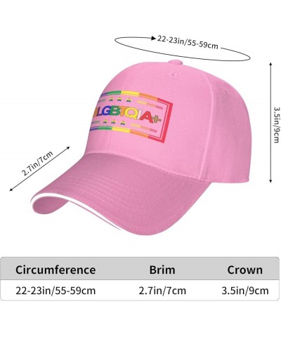 2slgbtqia+ Hat LGBT Pride Flag LGBTQ History Month Flag Canada Baseball Cap Trucker Hat Pink $12.53 Baseball Caps