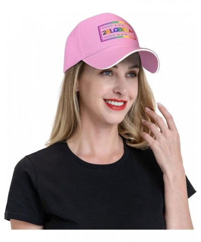 2slgbtqia+ Hat LGBT Pride Flag LGBTQ History Month Flag Canada Baseball Cap Trucker Hat Pink $12.53 Baseball Caps