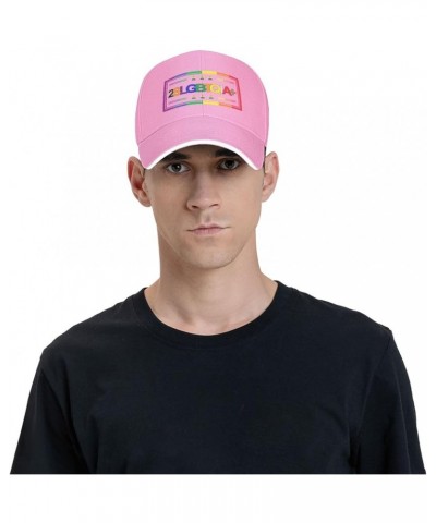 2slgbtqia+ Hat LGBT Pride Flag LGBTQ History Month Flag Canada Baseball Cap Trucker Hat Pink $12.53 Baseball Caps